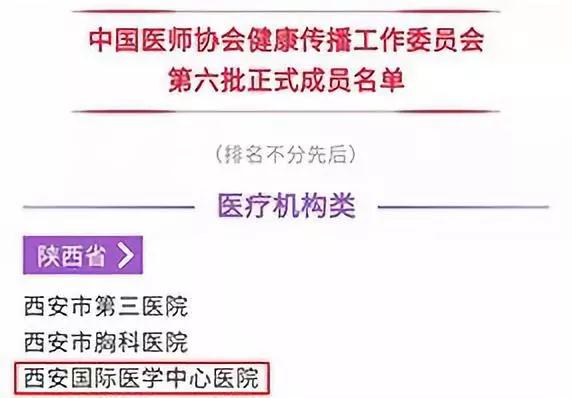 喜訊！西安國際醫(yī)學中心醫(yī)院成為中國醫(yī)師協(xié)會健康傳播工作委員會新成員！